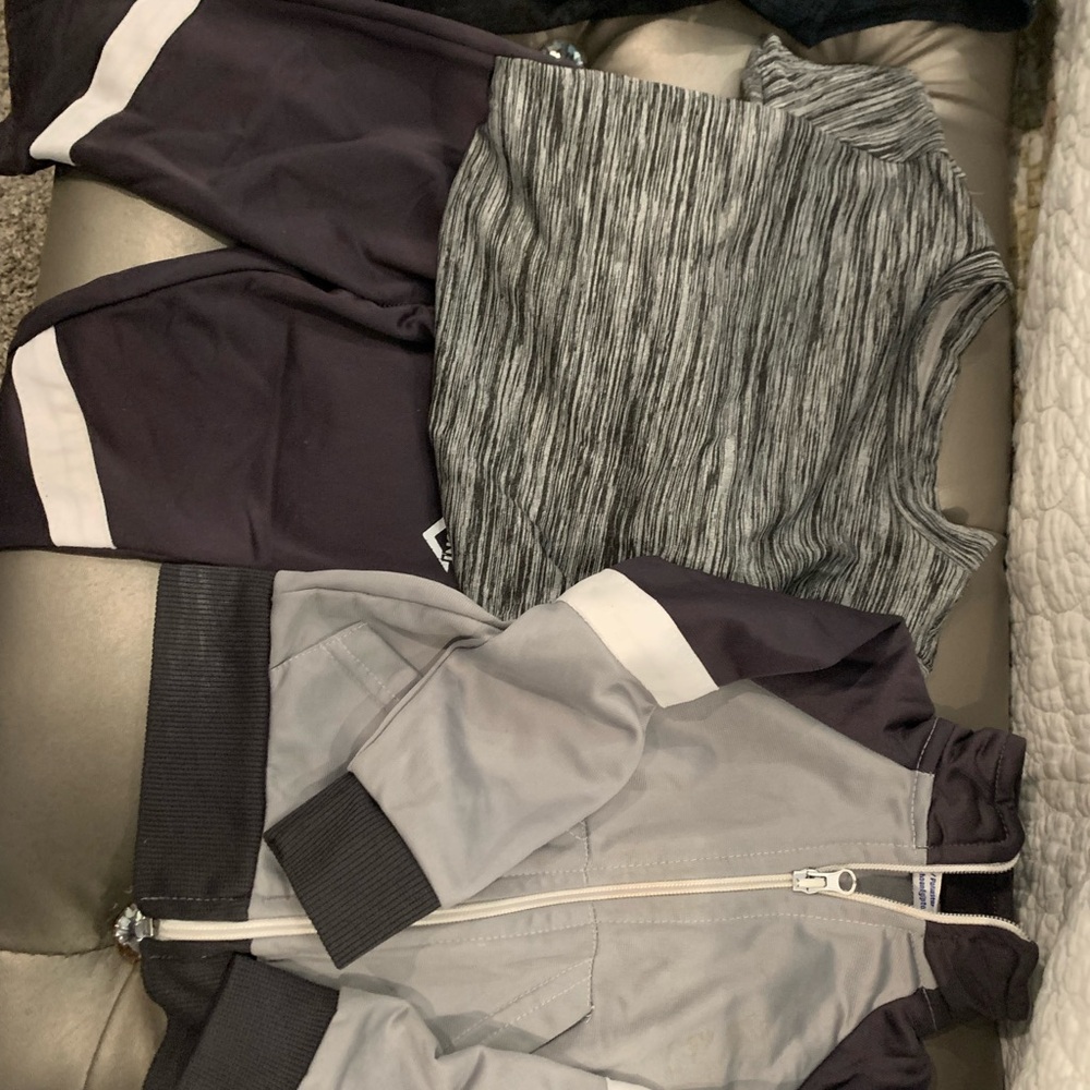 Toddler Pony 3pc. Gray and Black Athletic Tracksuit Set